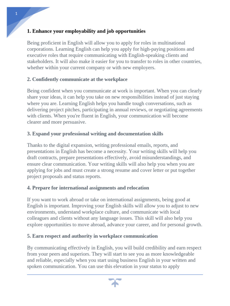 Boost Your Career with English Skills | PDF | English Language | Leadership