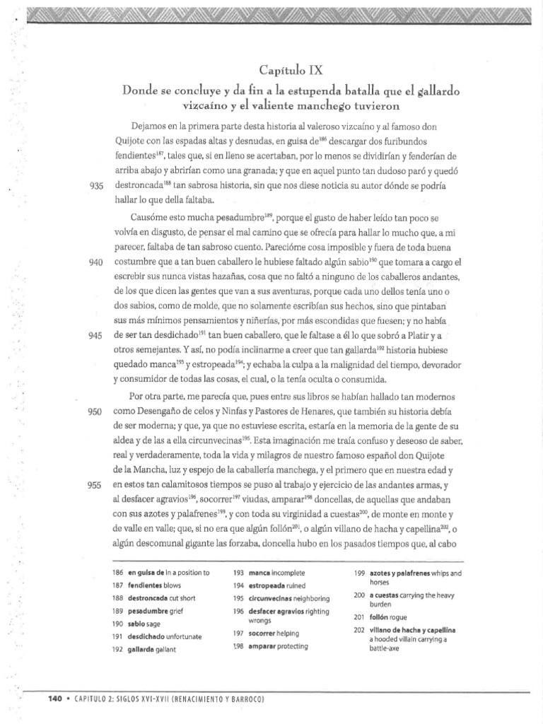 Quijote Cap 11 | PDF