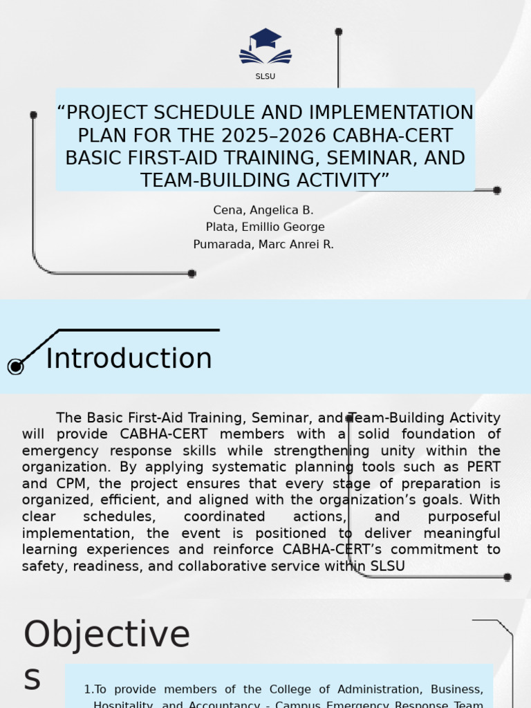 CABHA-CERT First-Aid Training Plan | PDF | Business
