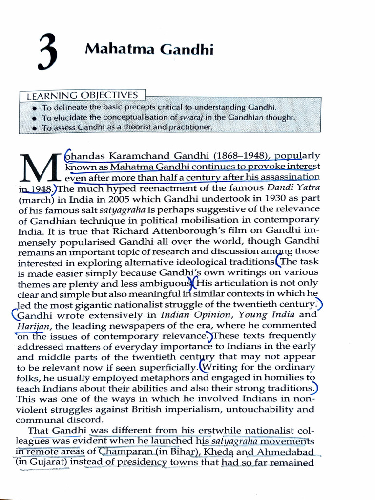 Mahatma Gandhi's Political Philosophy | PDF | Mahatma Gandhi | Nonviolence
