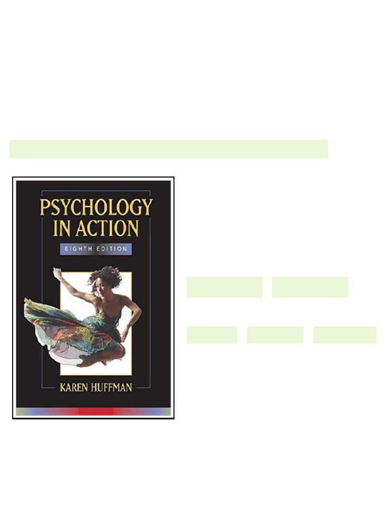 Downloadable Test Bank For Psychology in Action 8th Edition Huffman Complete Edition | PDF ...