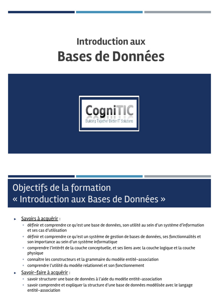 Introduction aux Bases de Données | PDF | Bases de données | Base de ...