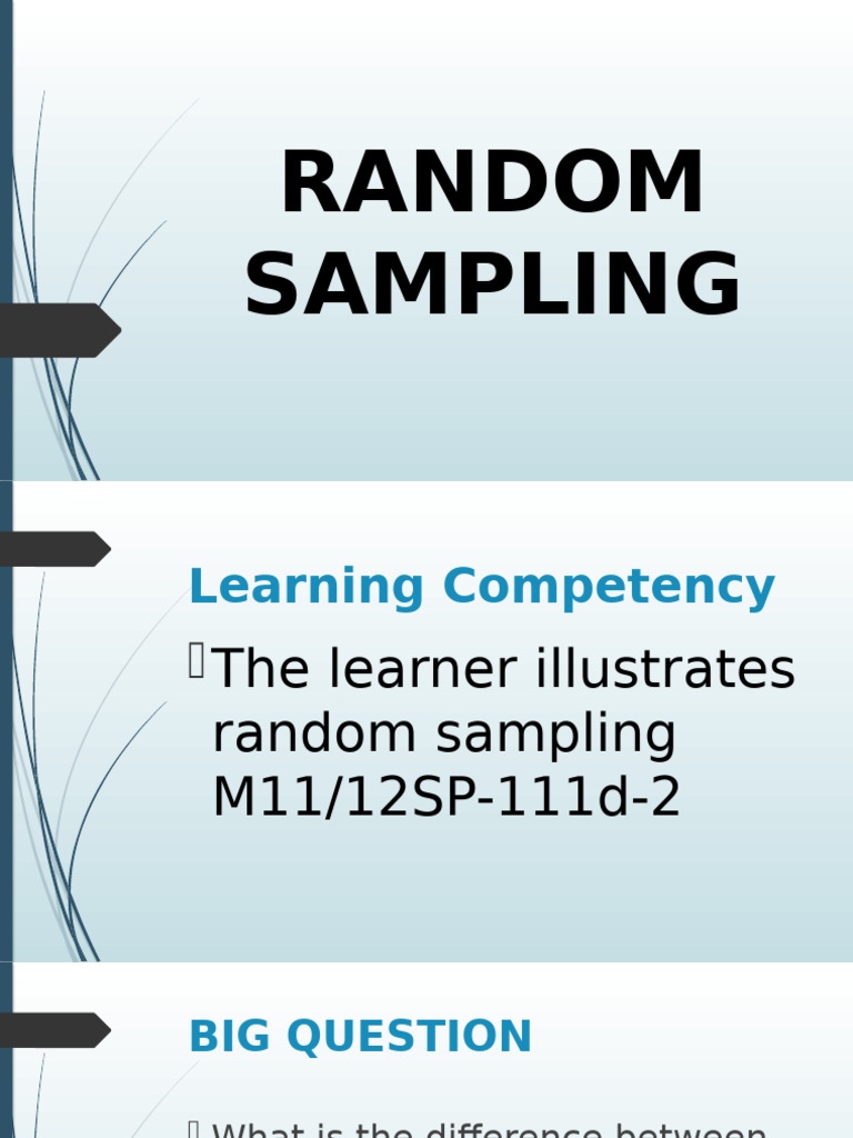 Understanding Random Sampling Concepts | PDF | Sampling (Statistics ...