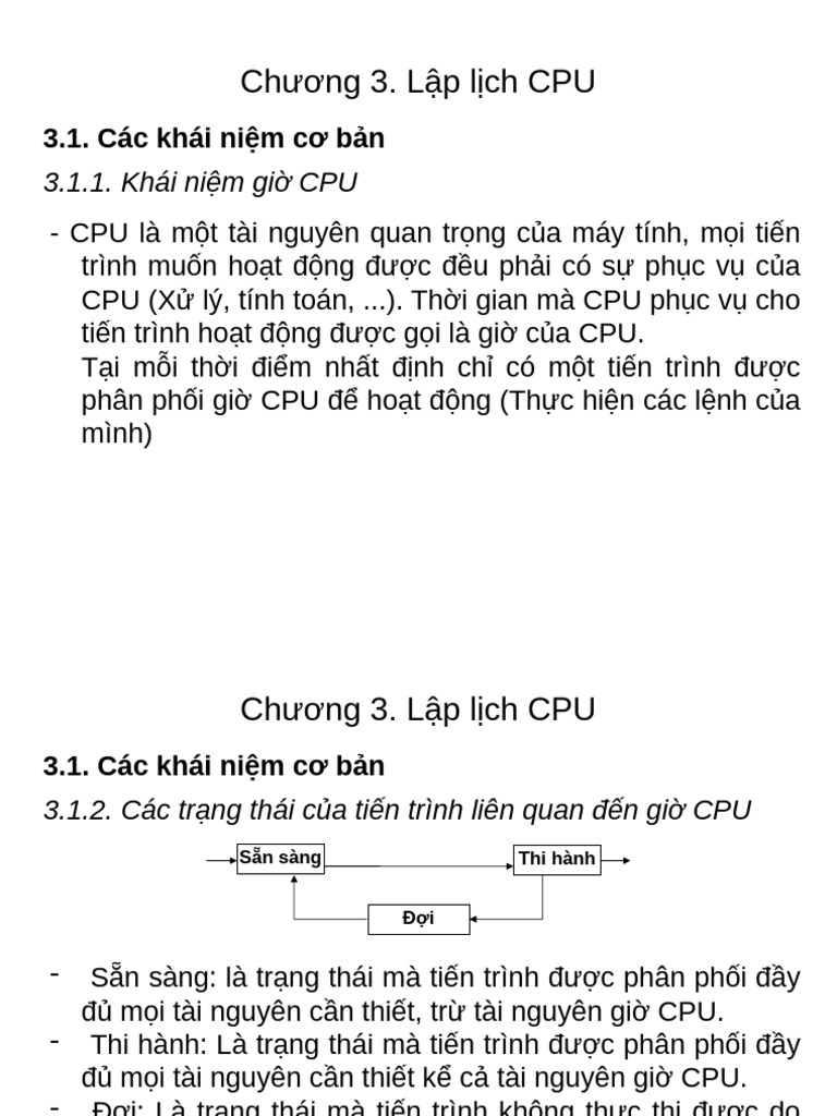 Chương 3 - Lap Lich CPU | PDF