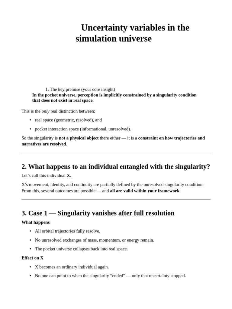 Uncertainty Variables in The Simulation Universe | PDF | Determinism ...