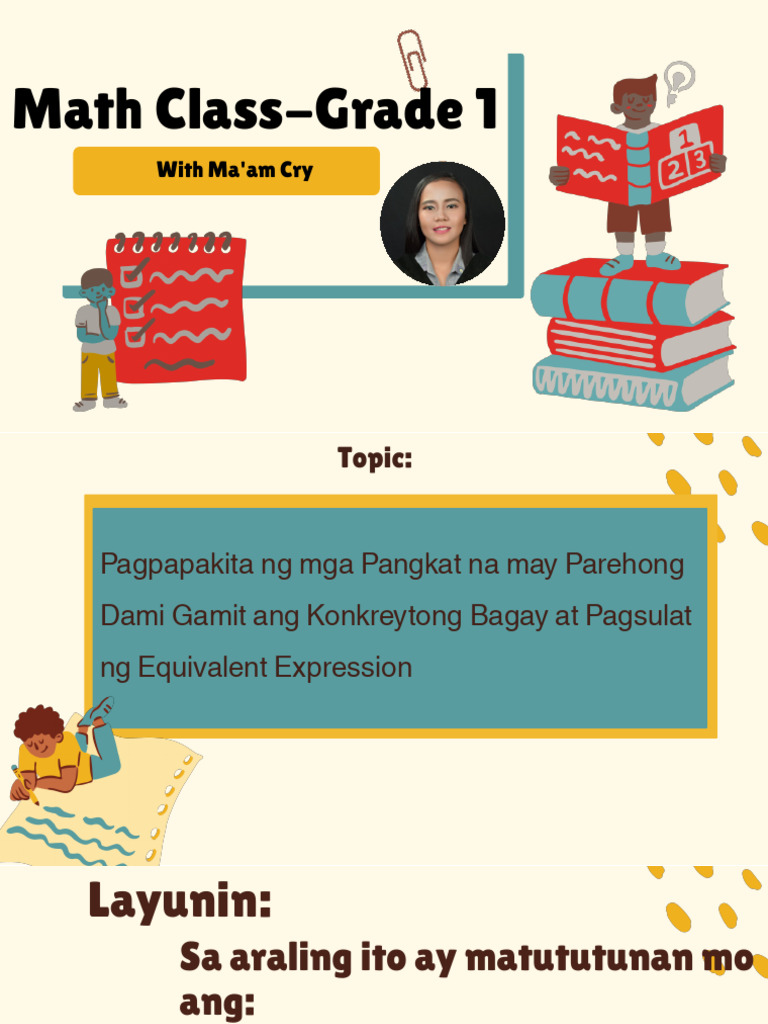 Math Class-Grade 1: With Ma'am Cry | PDF