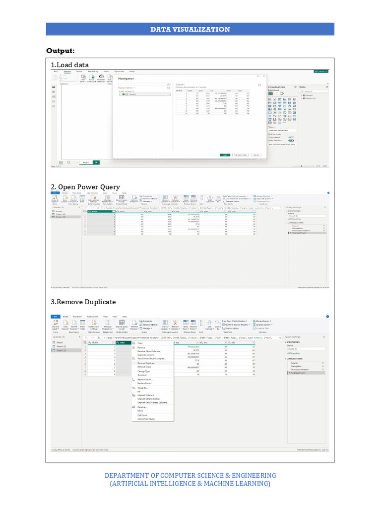 Data Visualization Steps in Power BI | PDF
