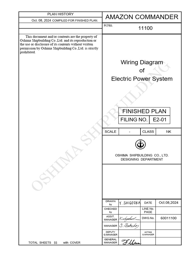 E2-01 Wiring Diagram of Electric Power System | PDF | Electrical Wiring ...