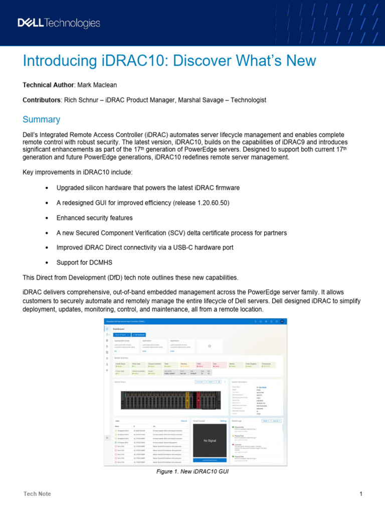 iDRAC10: Enhanced Server Management Features | PDF | Booting | Bios