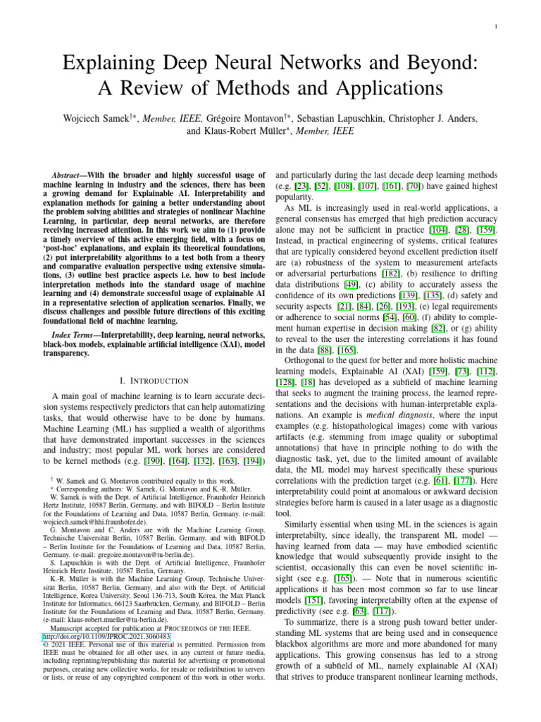 Deep Neural Networks and Explainable AI | PDF | Machine Learning | Deep ...