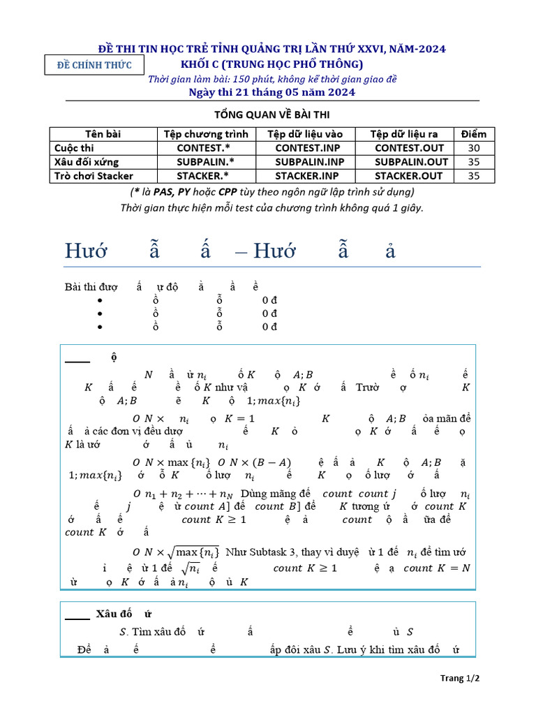 HDC THT QT 2024 CT | PDF