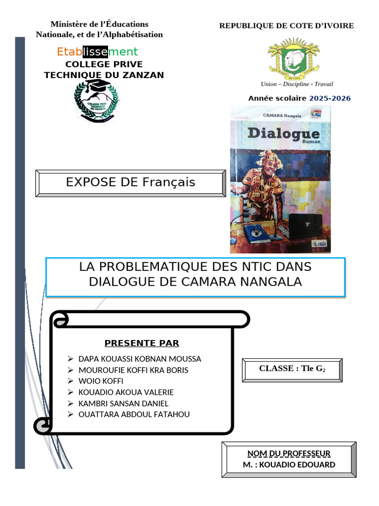 Problématique des NTIC en milieu scolaire | PDF | Technologies de l ...