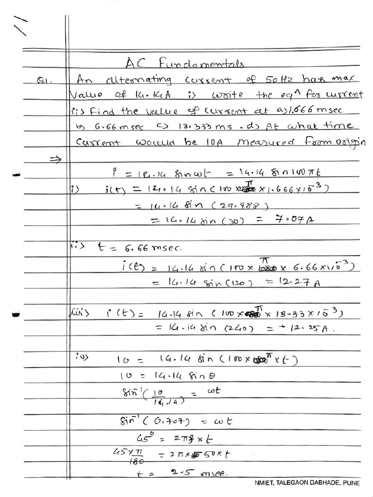 Ac Fundamental Numerical | PDF