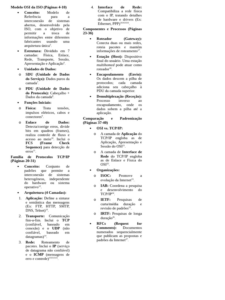 Modelo OSI da ISO | PDF | Modelo OSI | Suíte de protocolo de internet