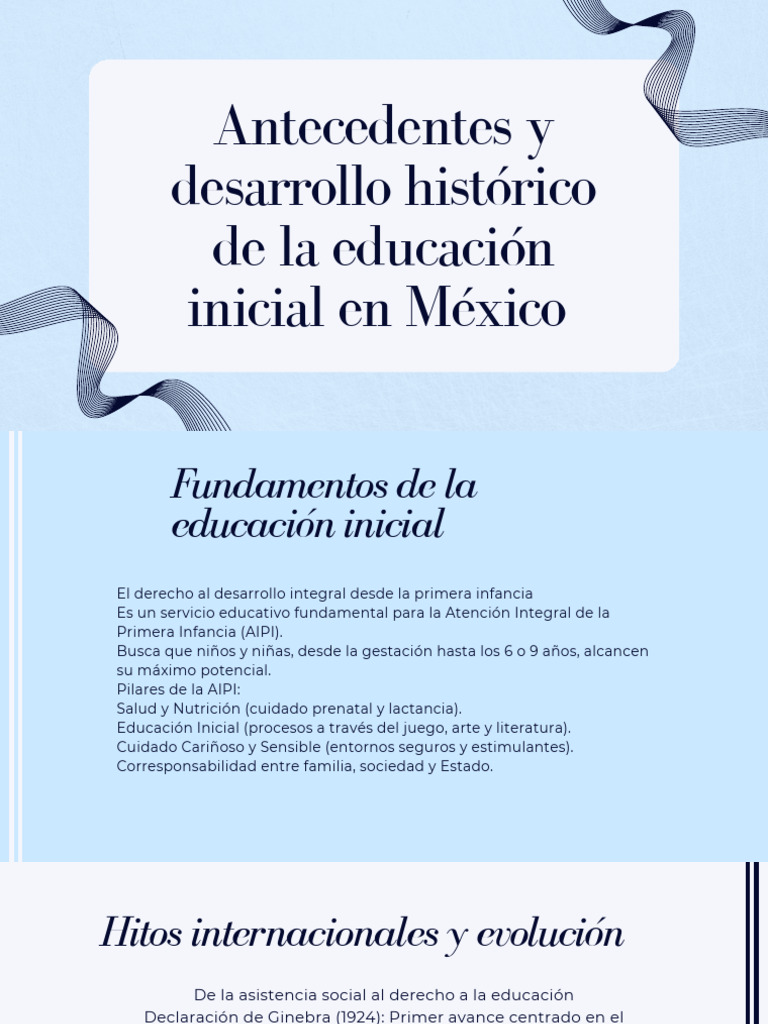 Educación Inicial en México: Historia y Retos | PDF | Educación de la ...