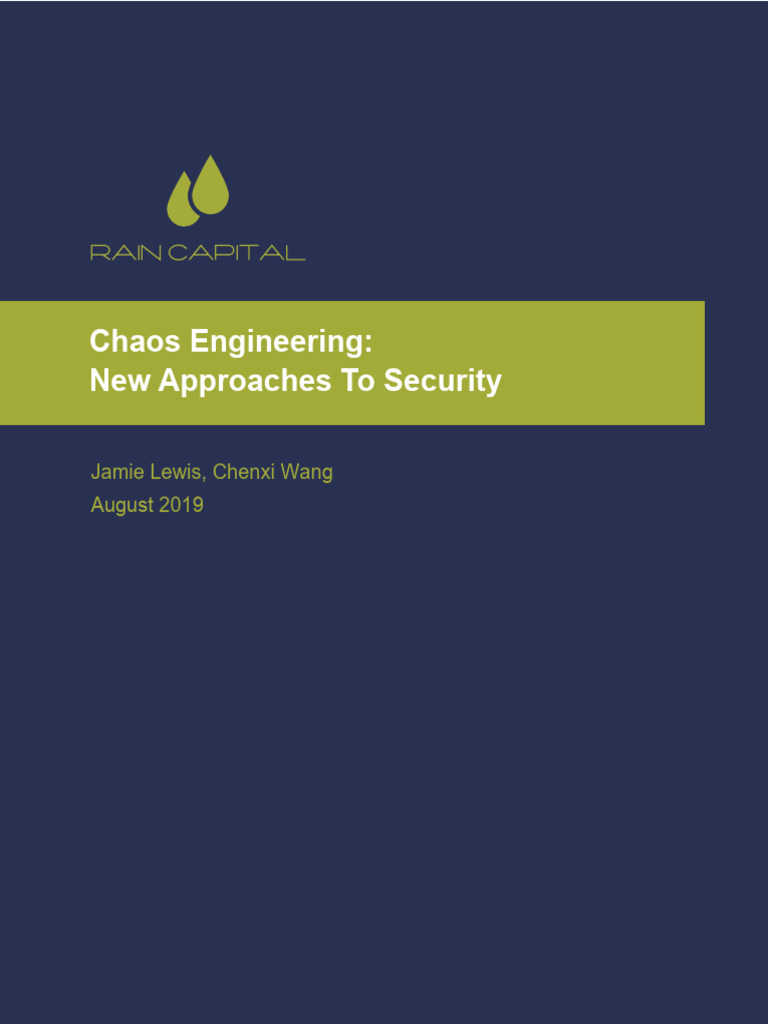 Chaos Engineering for Cloud Security | PDF | Computing | Information ...