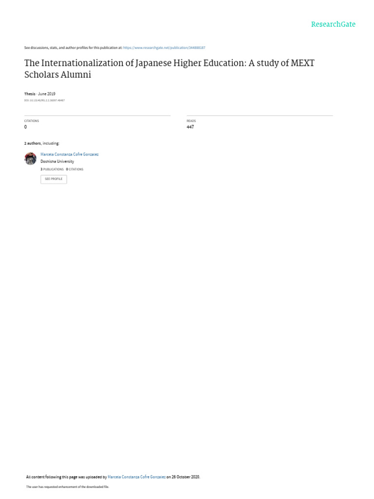 The Internationalization of Japanese Higher Education | PDF ...