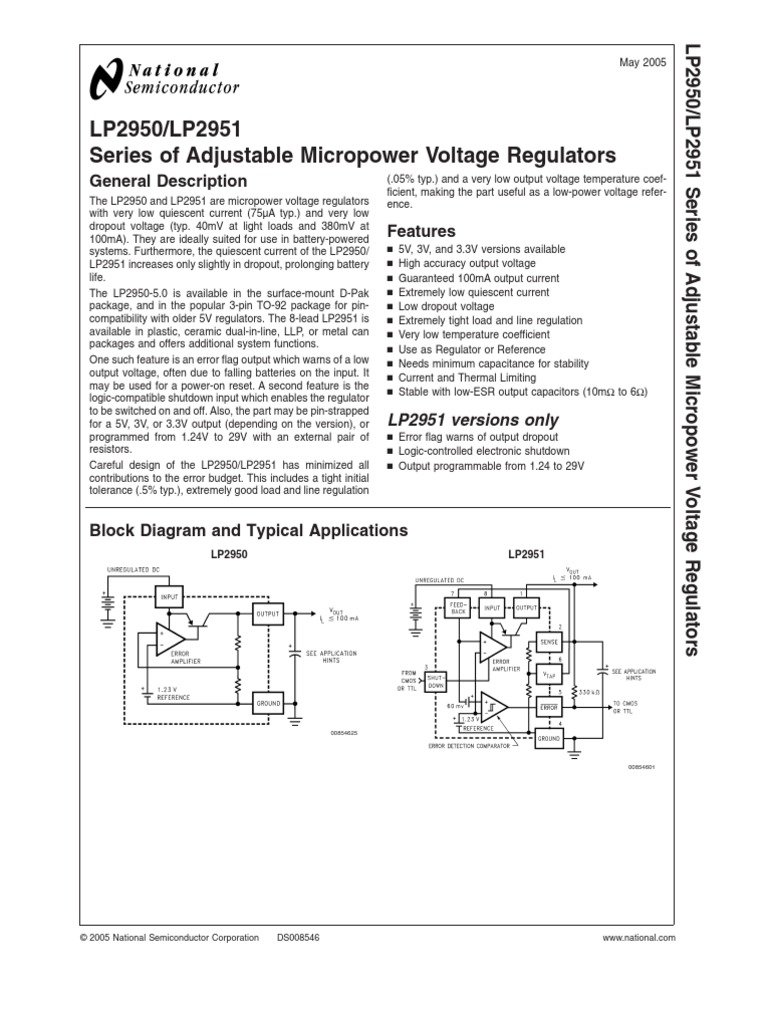 Datasheet LP2951 | PDF