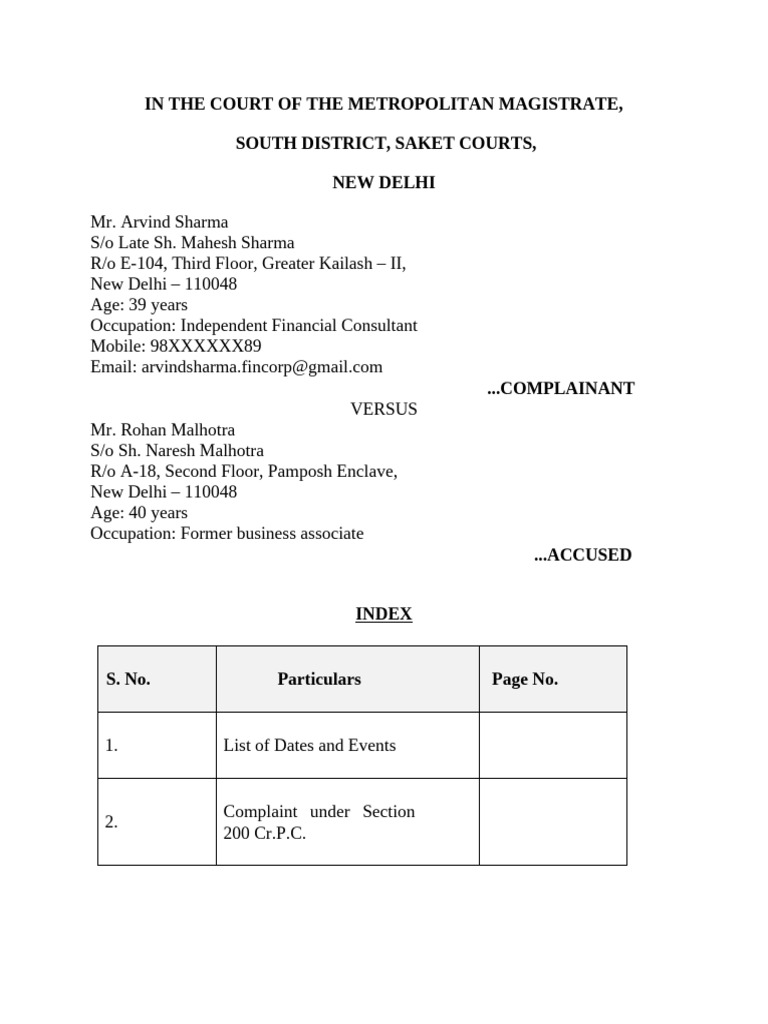 Sample-Complaint U.S 190.200 of C.R. P | PDF | Defamation | Common Law