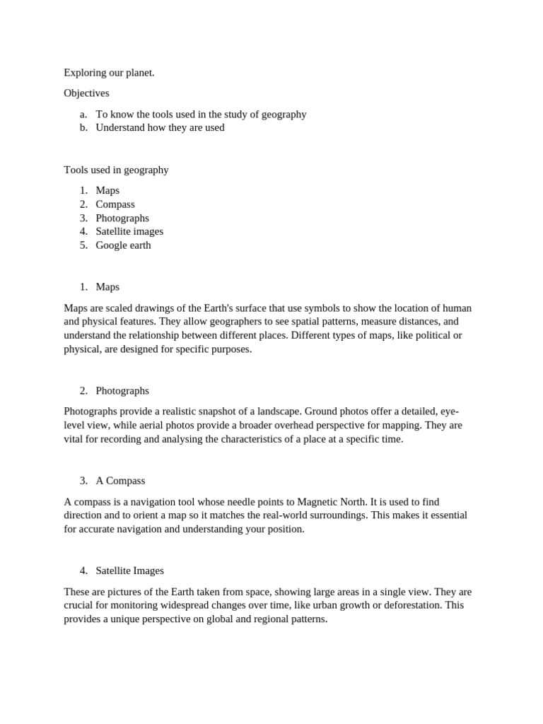 Essential Geography Study Tools | PDF
