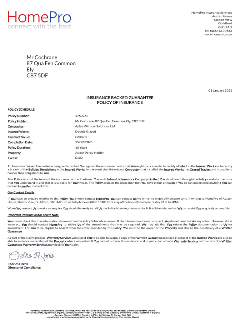 Insurance Backed Guarantee Policy Details | PDF | Insurance | Breach Of ...