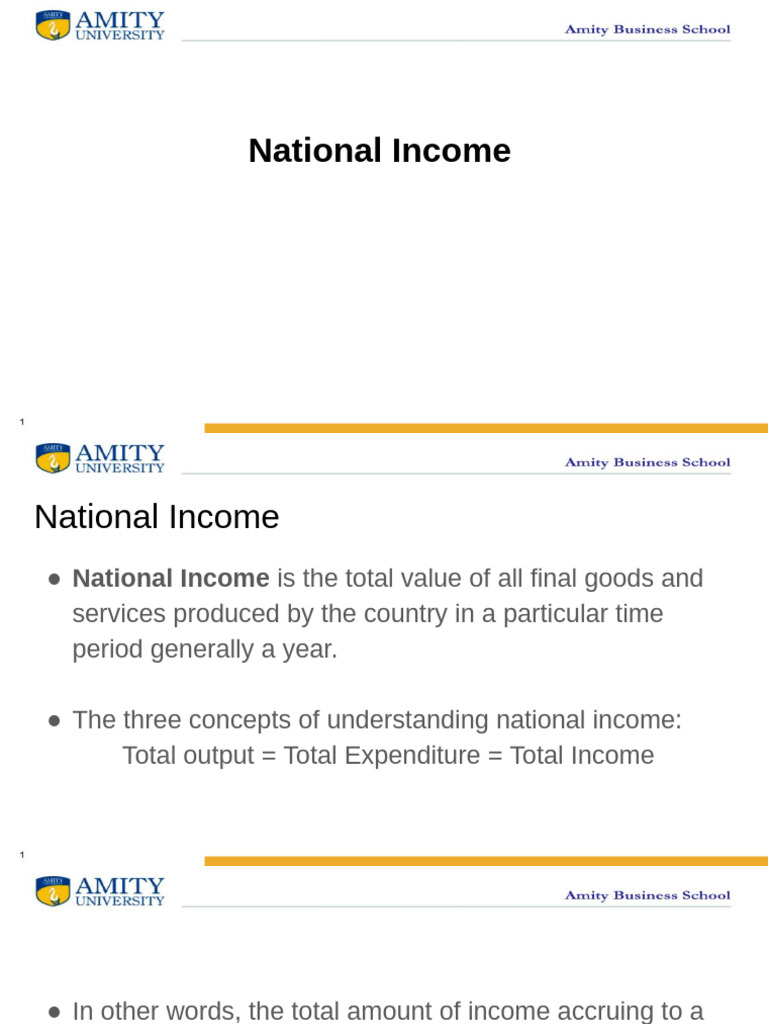 Understanding National Income Concepts | PDF | Measures Of National ...