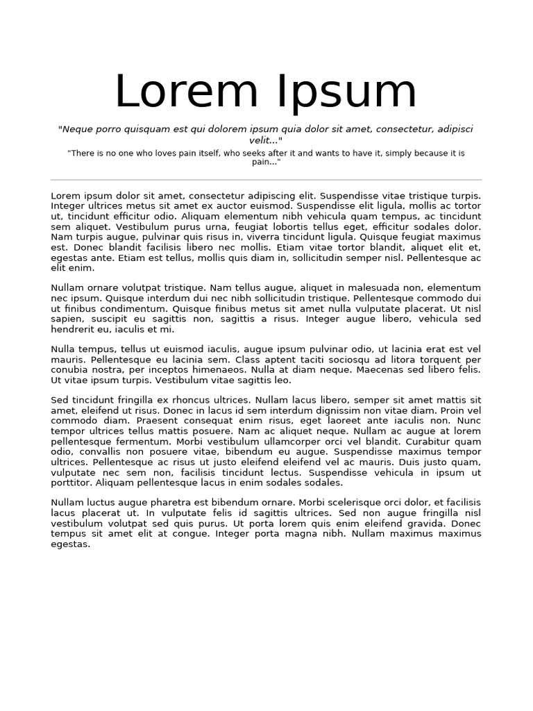Lorem Ipsum | PDF