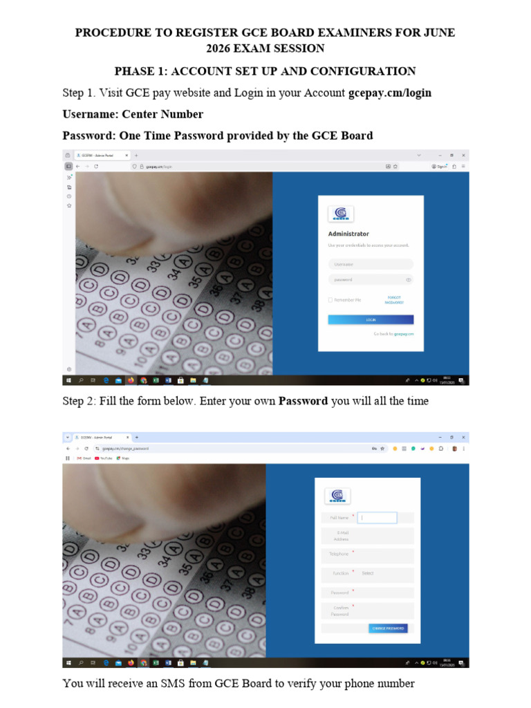 GCE Board Examiner Registration Guide | PDF
