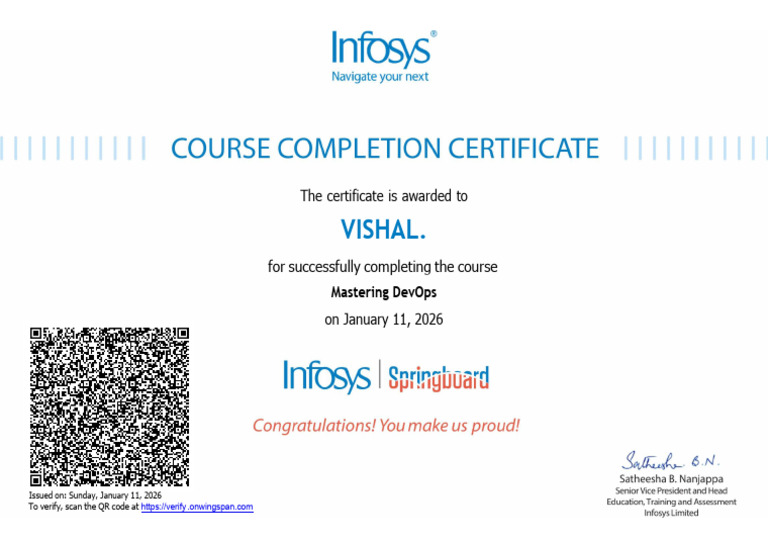 DevOps Course Completion Certificate | PDF