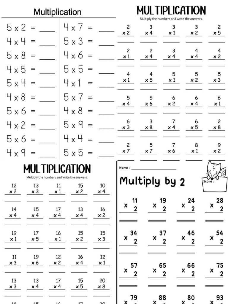 Multiplication Class 1 | PDF