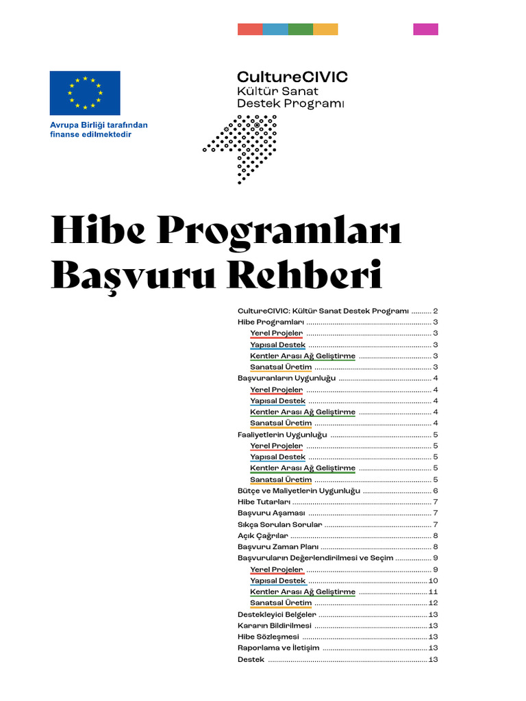 CultureCIVIC Hibe Programlari Basvuru Rehberi Rev 210425 | PDF