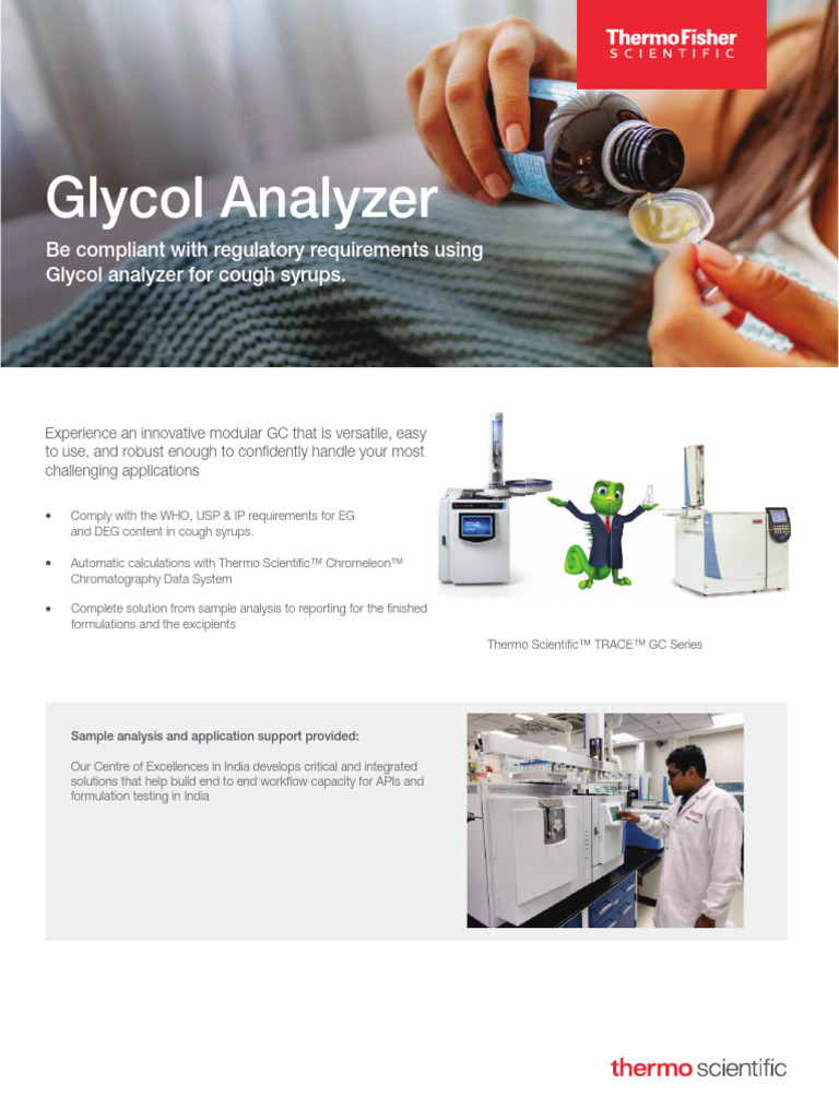 Glycol Analyzer for Cough Syrup Compliance | PDF