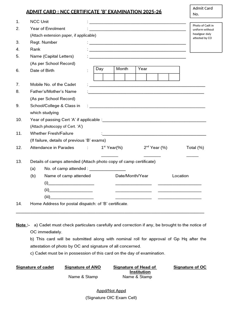 Admit Card B cert | PDF | Chess Theory | Chess