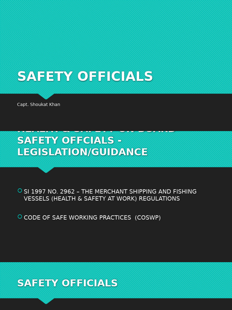 Health & Safety Regulations for Ships | PDF | Occupational Safety And ...