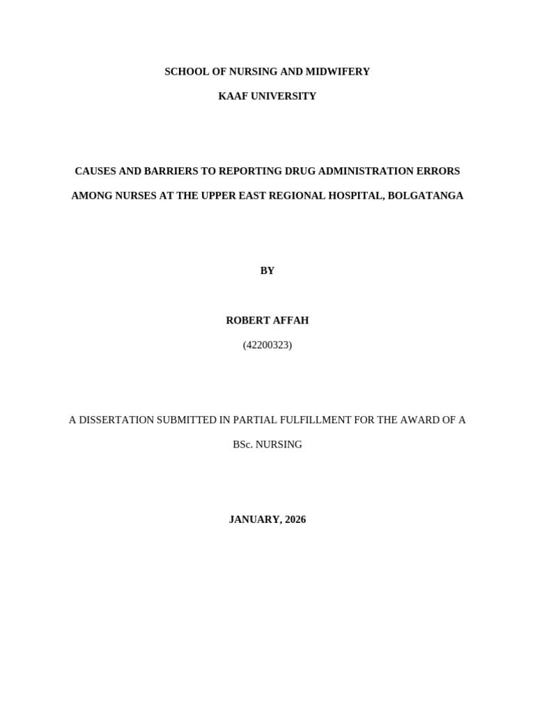 Reporting Barriers in Drug Errors Among Nurses | PDF | Patient Safety ...