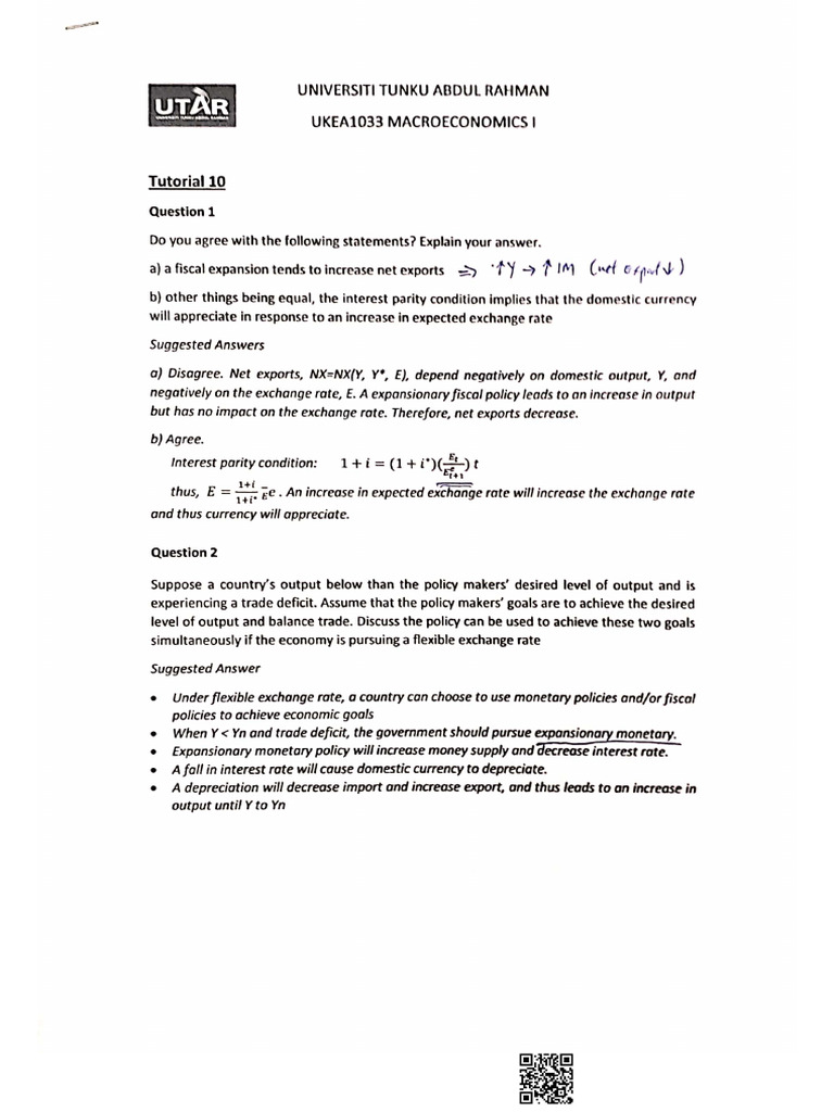 Tutorial 10 | PDF