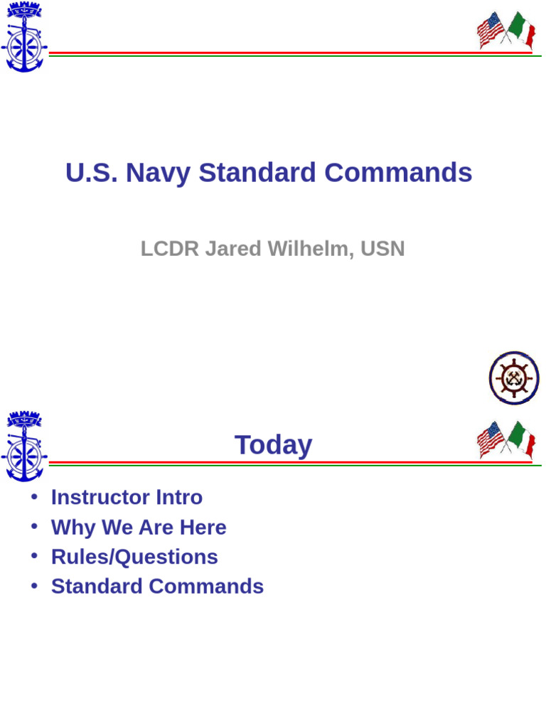 U.S. Navy Standard Commands Guide | PDF | Shipping | Watercraft