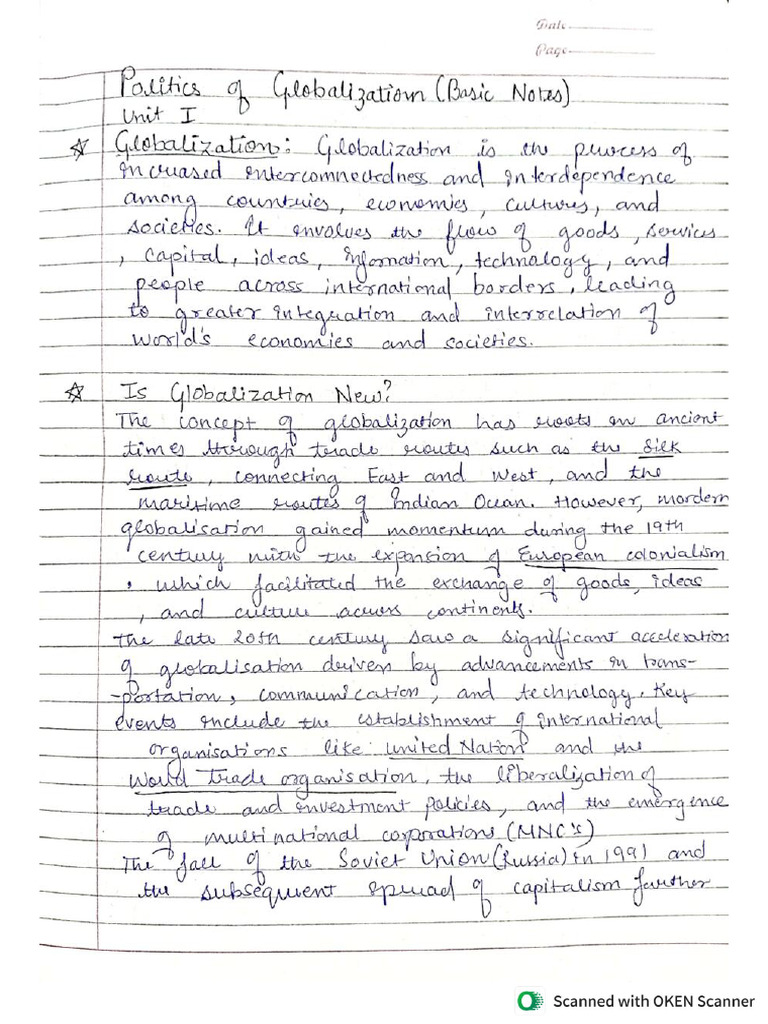 P.O.G Handwritten Notes | PDF