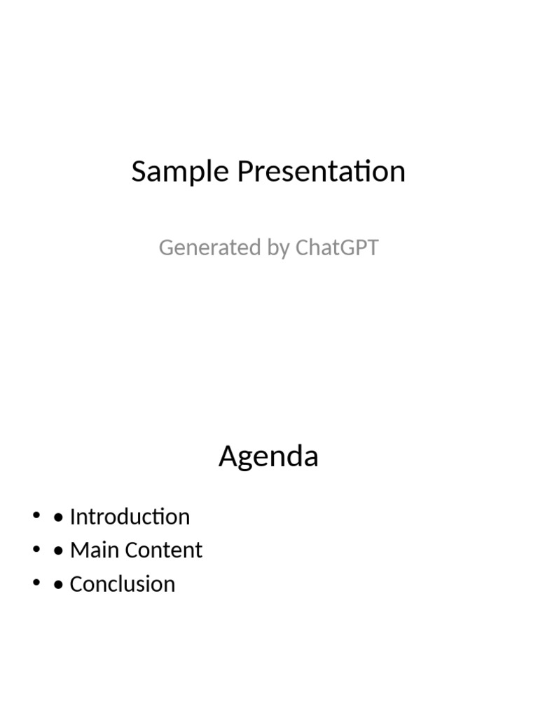 Sample Presentation | PDF
