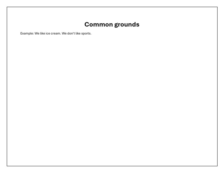 Common Grounds Activity | PDF