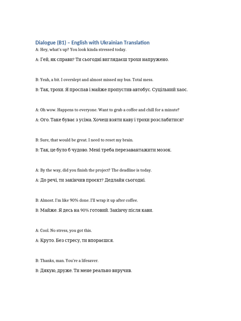 Slang Dialogue | PDF