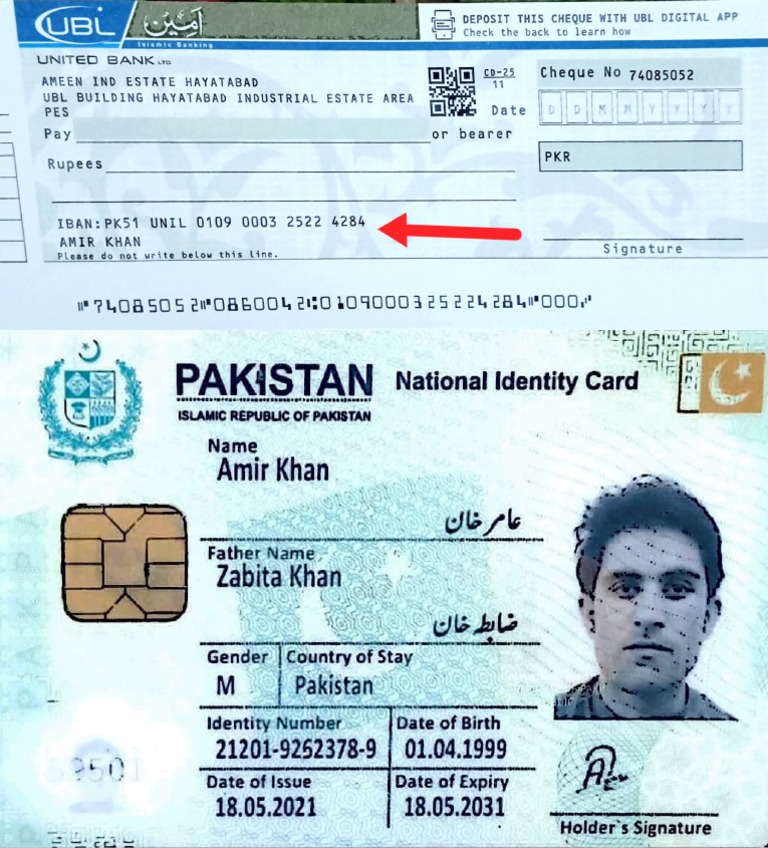 UBL Cheque Details for Amir Khan | PDF