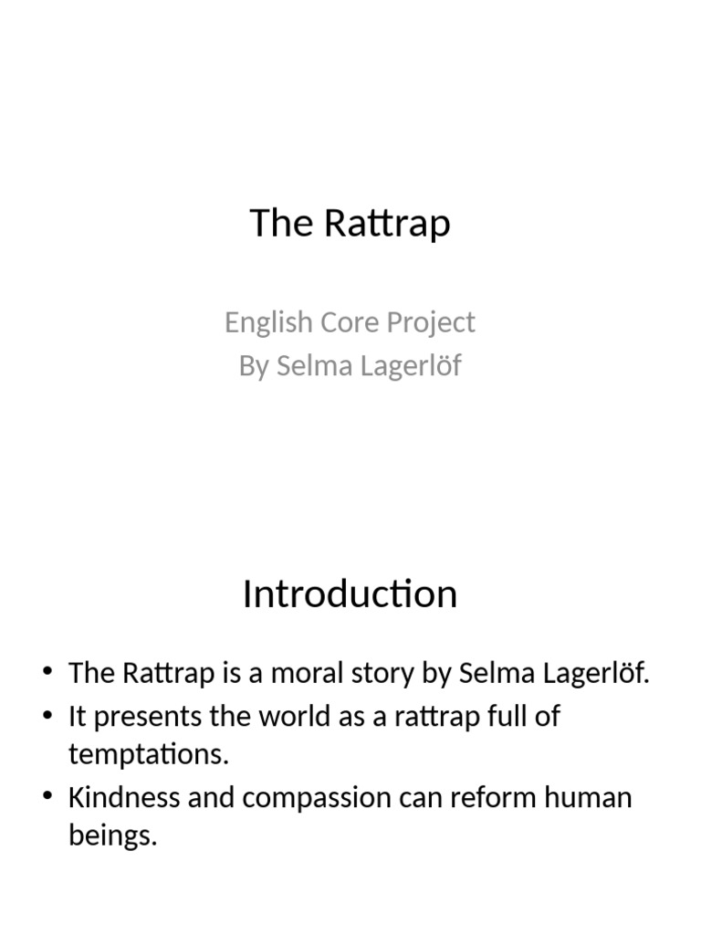 The Rattrap Project CBSEfkfkfkkfkfmfmfmdmdmd | PDF