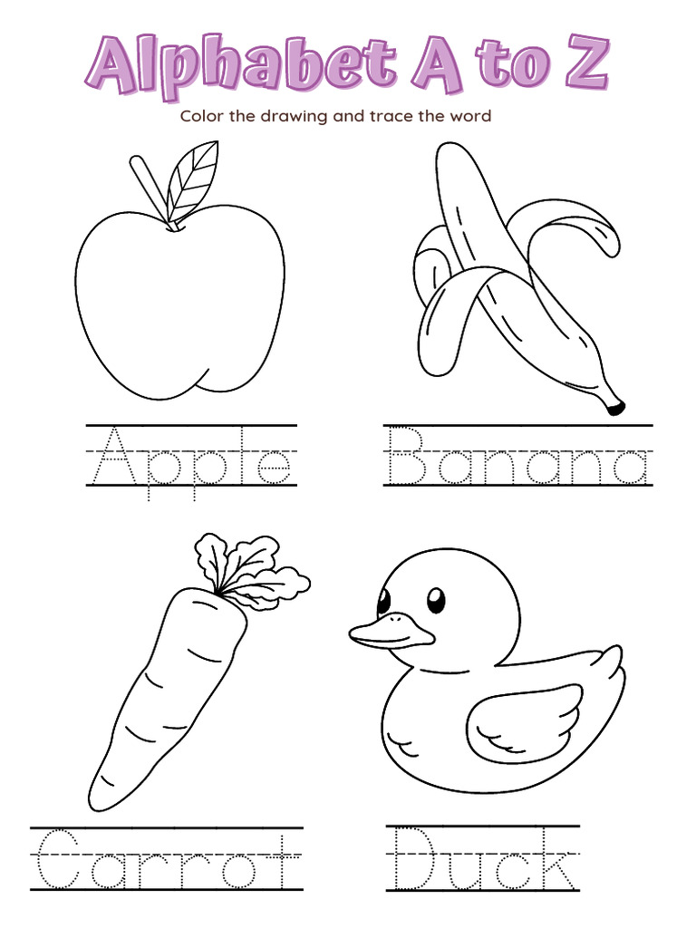 Alphabet Coloring and Tracing Guide | PDF