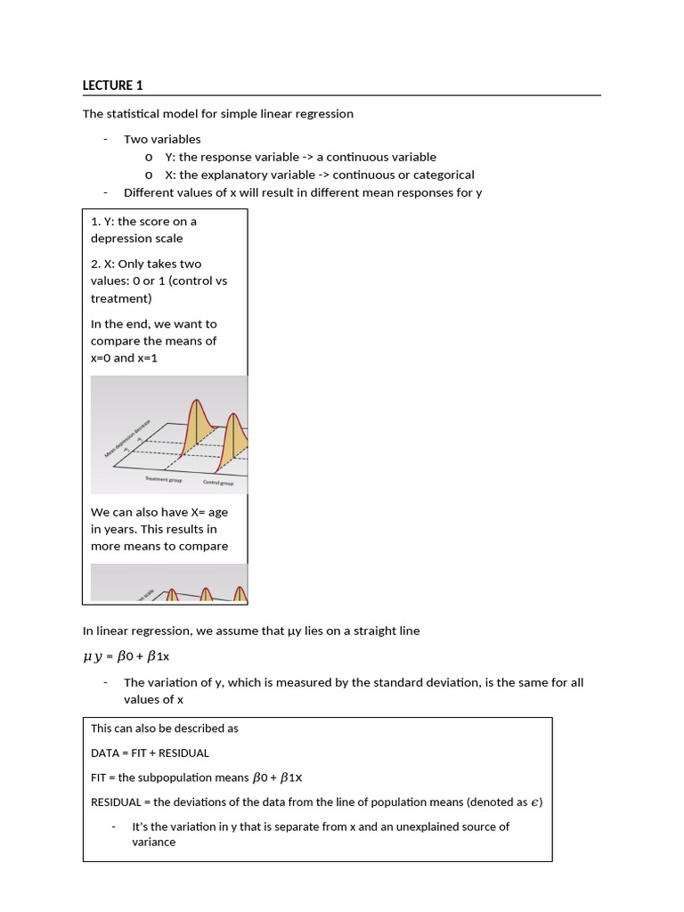 Simple Linear Regression Explained | PDF | Errors And Residuals ...