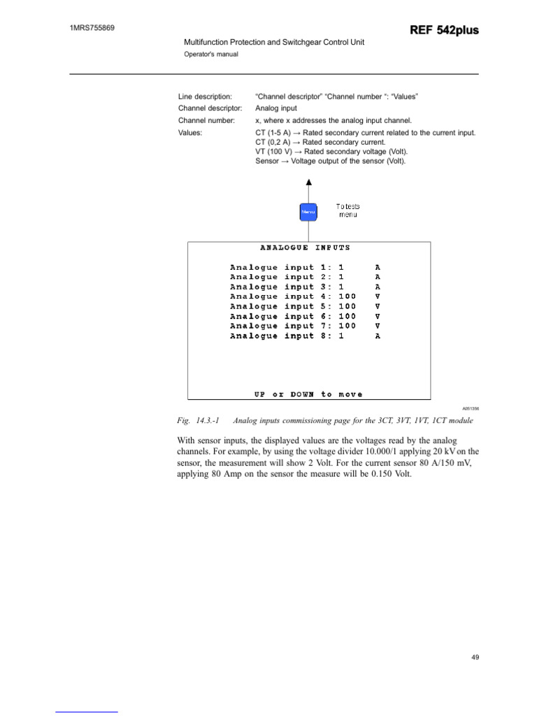 REF 542plus Analog Inputs Commissioning | PDF | Computer Engineering ...