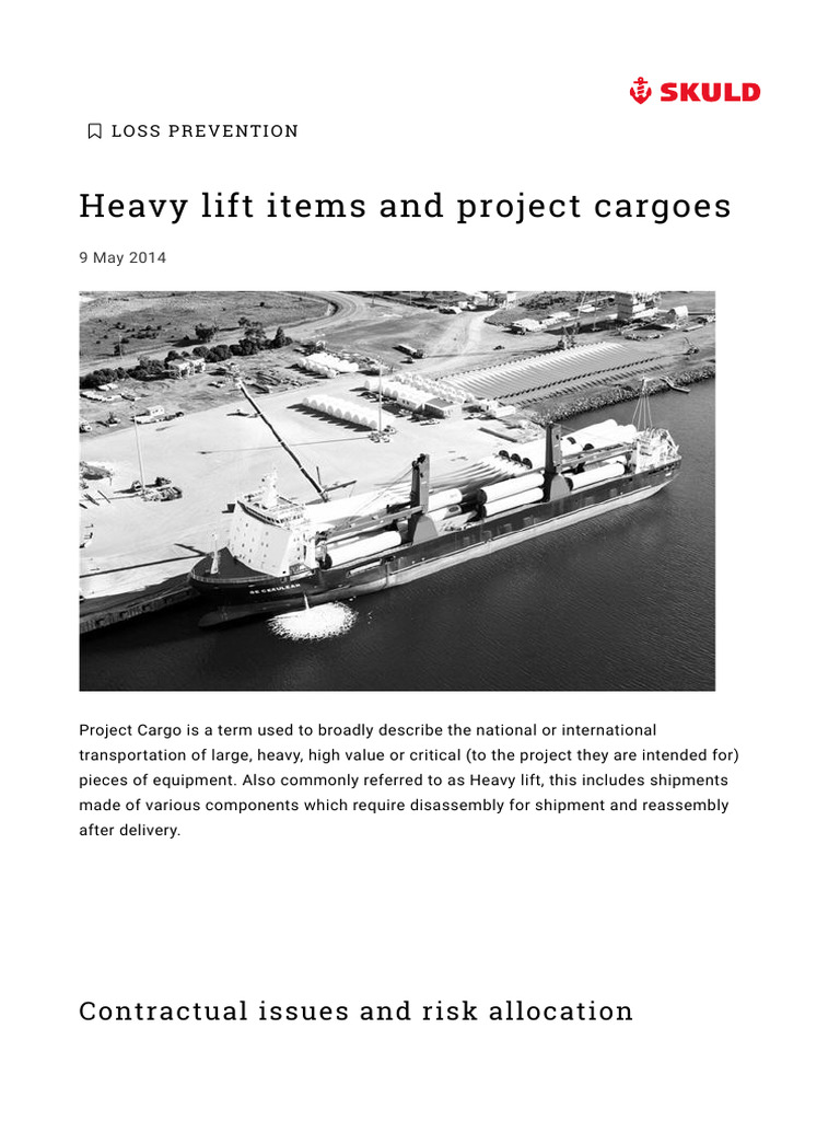 Heavy Lift and Project Cargo Overview | PDF | Cargo | Bill Of Lading