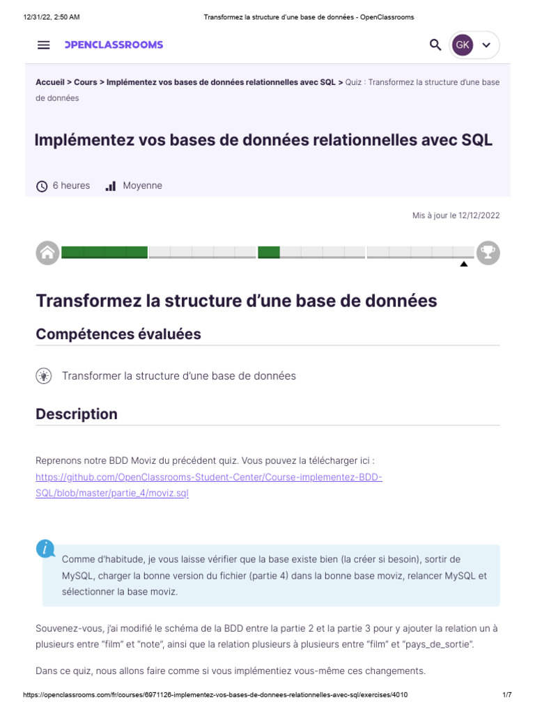 Transformer une base de données SQL | PDF | SQL | Bases de données