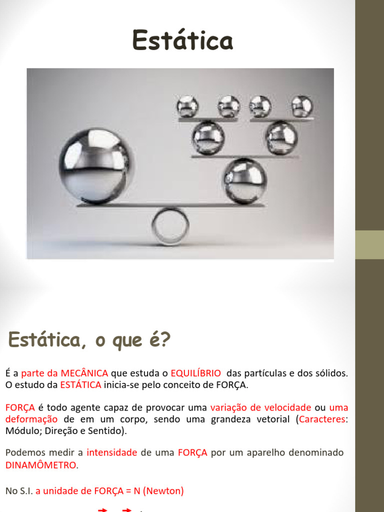 Fundamentos de Estática e Torque | PDF | Torque | Força