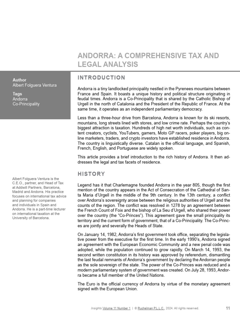 Guest Andorra | PDF | Capital Gains Tax | Taxes